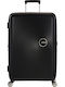 American Tourister Soundbox Spinner Expandable Medium Hard Travel Suitcase Black with 4 Wheels Height 67cm