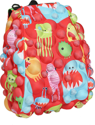 Madpax Bubble: Monsters Under The Red Halfpack Σχολική Τσάντα Πλάτης Δημοτικού σε Κόκκινο χρώμα Μ30 x Π15 x Υ36cm