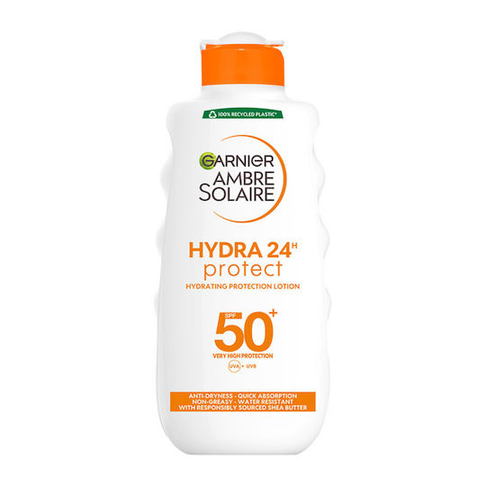 Garnier Ambre Solaire Ultra Hydrating Sun Αδιάβροχη Αντηλιακή Κρέμα Σώματος SPF50 200ml