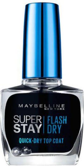 Maybelline Superstay Flash Dry Top Топ покритие за Обикновени Лакове Бързо съхнещо 10мл