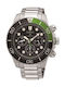 Seiko Solar Chronograph Watch with Metal Bracelet Silver
