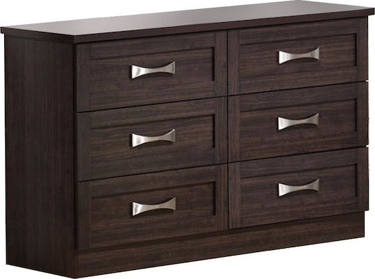 Comoda pentru Dormitor Life Zebrano cu 6 sertare 120x40x76buc