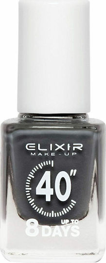 Elixir 40″ До 8 Дни Гланцов Дълготраен Лак За Нокти Бързо Съхнещ 016 Черен 13мл