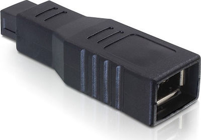 DeLock 9 Pin Konverter Firewire männlich zu Firewire weiblich Schwarz