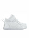 Court Borough Mid TDV Παιδικά Sneakers High με Σκρατς Λευκά