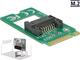 DeLock Adapter M.2 Schlüssel B Stecker auf SATA 7pin 2242 (62876)