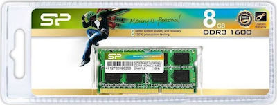 Silicon Power Φορητού 1600 8GB DDR3 RAM με Ταχύτητα 1600 για Laptop