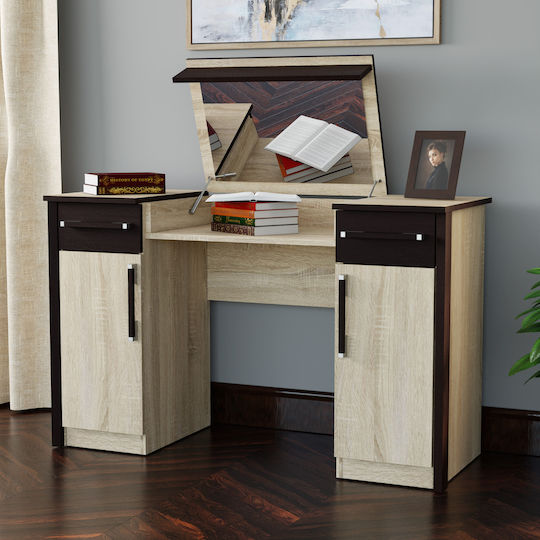 Scarlet Toy Wooden Makeup Dressing Table Sonoma / Wenge with Mirror 122x46x117.5cm
