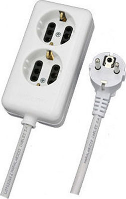 Χαραλαμπίδης 2-Outlet Power Strip 3m White