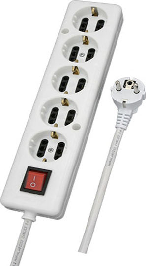 CHaralampidis Power Strip 5 Positions with Switch