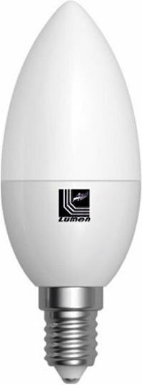 Adeleq LED-Lampe 6W 102mm für Fassung E14 und Form C37 Warmes Weiß 450lm Dimmbar