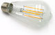 Adeleq LED-Lampe 6W 138mm für Fassung E27 und Form ST64 Warmes Weiß 780lm Dimmbar