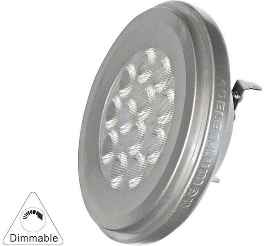 Adeleq LED крушка 12W 110mm за фасунга G53 и форма AR111 Хладно бяло 880лм Димируем