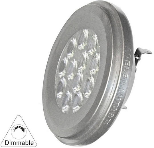 Adeleq LED крушка 12W 110mm за фасунга G53 и форма AR111 Неутрално бяло 870лм Димируем