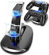 PS4 Dual Charging Station with LED Light & Dock Port Charging Stand Slim & Pro Black 6920071138831