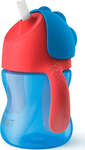 Philips Παιδικό Ποτηράκι με Λαβές και Καλαμάκι "Bendy" από Πλαστικό Μπλε 200ml για 9m+