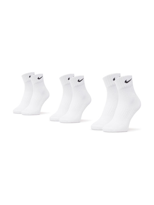 Nike Αθλητικές Κάλτσες Λευκές 3 Ζεύγη