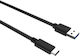 Powertech USB Typ-C Kabel USB 3.0 männlich - USB-A Schwarz 1m CAB-UC013