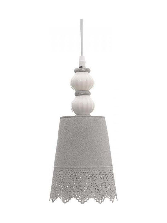 Inart Pendant Light Single-Light Gray