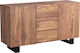 Bufet Nelson din Lemn Masiv & Metal cu Sertare Acacia 140x45x78cm