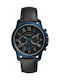 Fossil Watch Chronograph Battery with Black Leather Strap FS5342