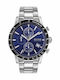 Boss Rafale Men's Watch 45mm Chronograph Battery with Silver Metal Bracelet