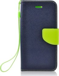 Flip Fancy Υποδοχή Καρτών Δυνατότητα Synthetic Leather Wallet Navy Blue (HTC U11)