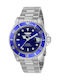 Invicta Pro Diver Мъжки Часовник 40мм Автоматичен със Сребърна Метална Гривна