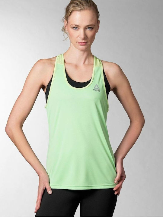 Reebok Poly Tank Damen Bluse Ärmellos Grün