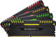 Corsair Vengeance RGB 64GB DDR4 RAM cu 4 module (4x16GB) și Viteză 2666 pentru Desktop