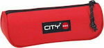 Lyc Sac Pencil Case Barrel with 1 Compartment Red