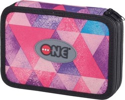 Lyc Sac Fabric Pencil Case Vanish Line with 2 Compartments Pink