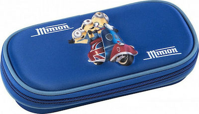 Graffiti Minions 3D Invasion Pencil Case with 1 Compartment Blue