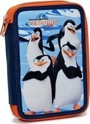 Gim Penguins of Madagascar Pencil Case Full with 2 Compartments Multicolored