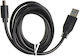 Partner Tele USB 3.0 Cable USB-C male - USB-A Μαύρο 2m