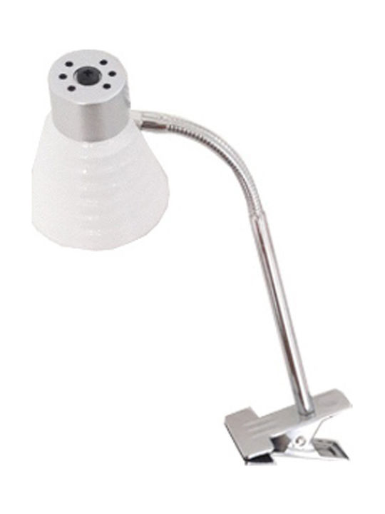 Universe QM2719C-W Bürobeleuchtung mit flexiblem Arm für E14 Lampen und Clip in Weiß Farbe