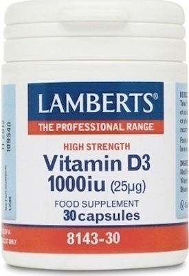 Lamberts Vitamin D3 Vitamin for Immune System Boost 1000iu 30 caps