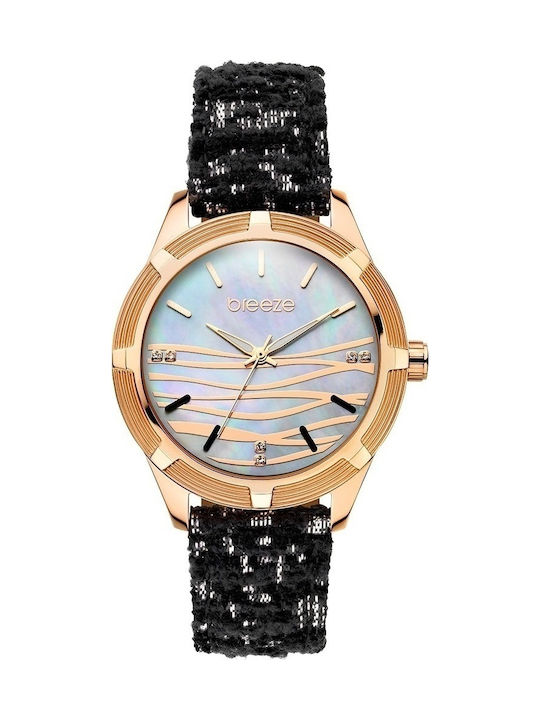 Breeze Gloriosa Uhr mit Schwarz Stoffarmband