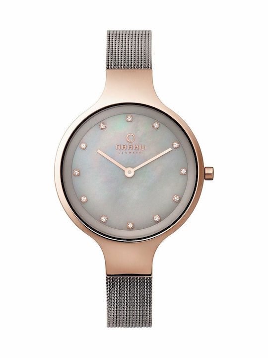 Obaku Damen Uhr mit Silber Metallarmband