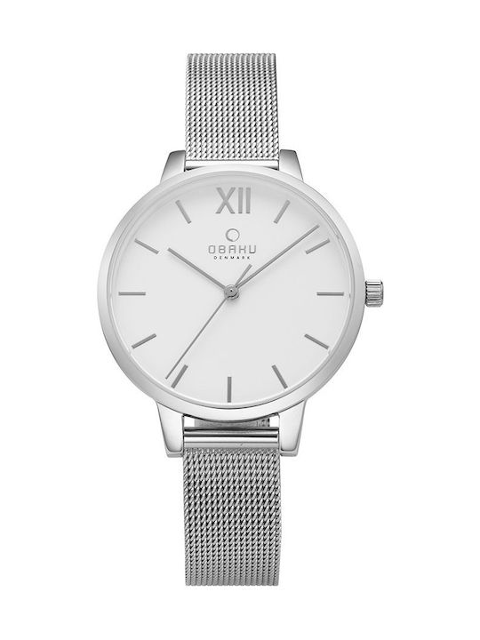 Obaku Damen Uhr mit Silber Metallarmband