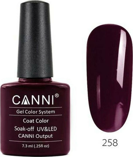 Canni Classic Ημιμόνιμο Βερνίκι Νυχιών 258 Deep Marsala 7.3ml