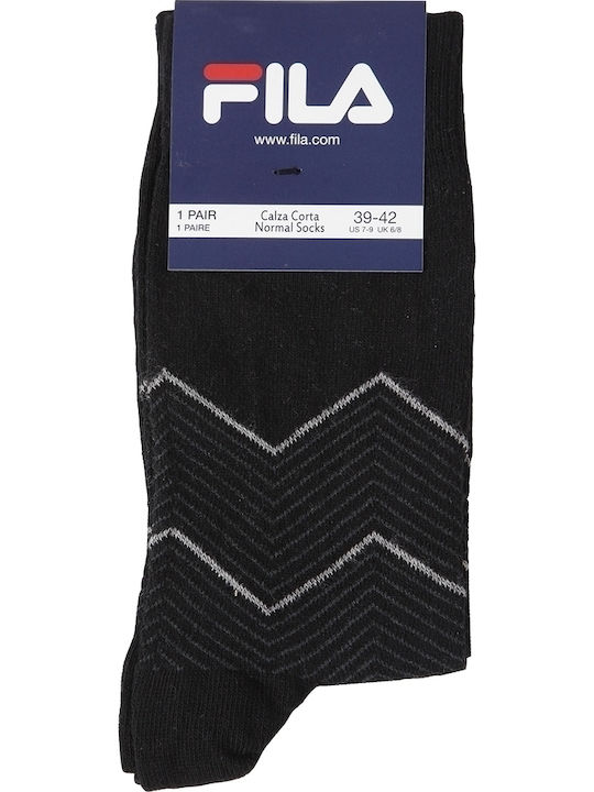 FILA Normal 3color Men's Patterned Socks Black