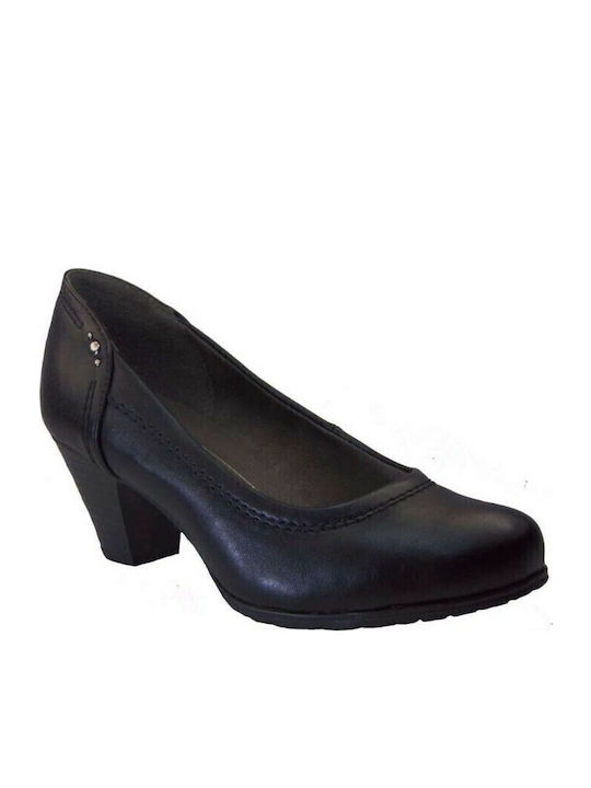 Jana Anatomic Pointed Toe Black Medium Heels