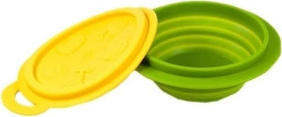 Marcus & Marcus Baby Food Bowl Πτυσσόμενο made of Silicone Green-Yellow MNMBB02-GF