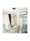 V-TAC Pendant Light Black with Socket E27 30x130cm