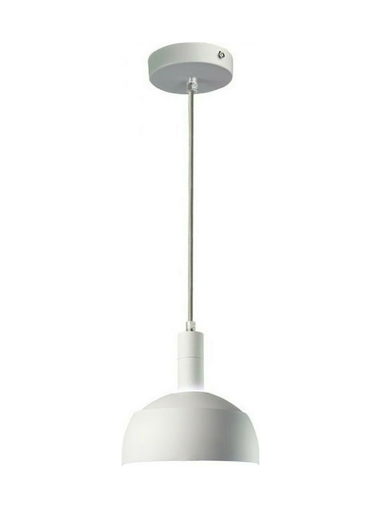 V-TAC Pendul de iluminat Suspendare Bell pentru soclu E27 Alb