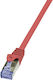 LogiLink S/FTP Cat.6a Ethernet Cable 1m Red