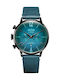 Welder Watch Chronograph Battery with Blue Leather Strap WWRC308