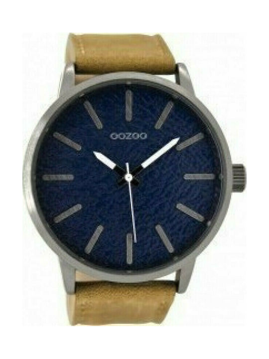 Oozoo Watch Battery with Brown Leather Strap C9026