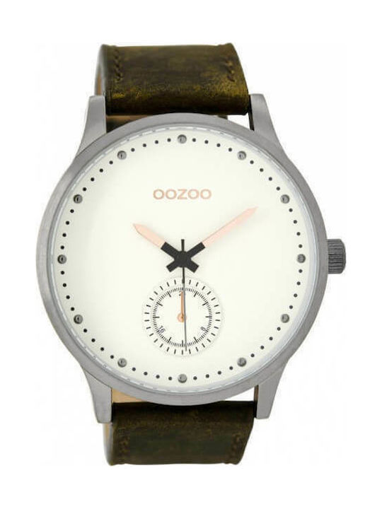 Oozoo Watch Battery with Brown Leather Strap C9005